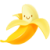 Банан обчищенный немного