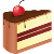 Четвертушка торта с шоколадной глазурью